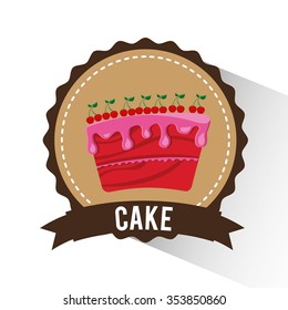 delicious cake design, vector illustration eps10 graphic 