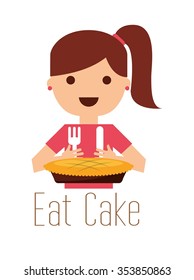 delicious cake design, vector illustration eps10 graphic 