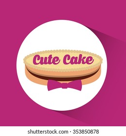 delicious cake design, vector illustration eps10 graphic 