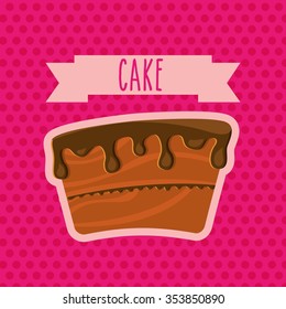 delicious cake design, vector illustration eps10 graphic 