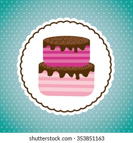 delicious cake design, vector illustration eps10 graphic 