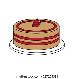 Delicious cake dessert