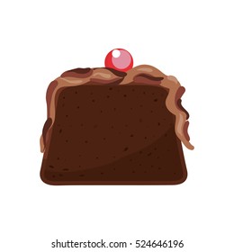 delicious cake dessert icon vector illustration graphic design