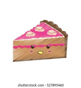 delicious Cake dessert icon vector illustration graphic design