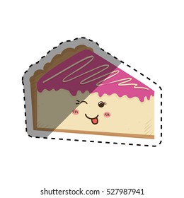 delicious Cake dessert icon vector illustration graphic design