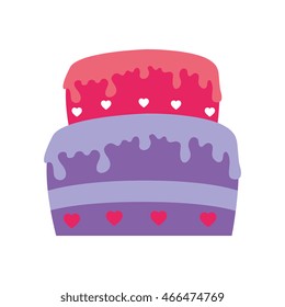delicious cake dessert isolated icon flat design