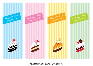 delicious cake greeting tag