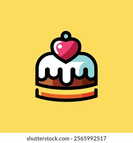 delicious cake icon vector illustration