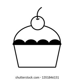 delicious cake isolated icon