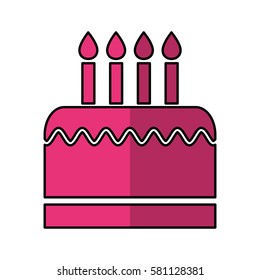 delicious cake isolated icon
