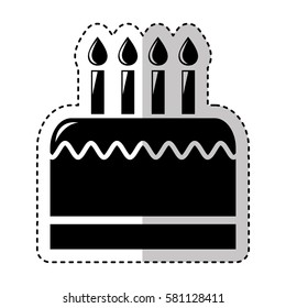 delicious cake isolated icon
