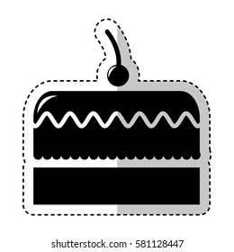 delicious cake isolated icon