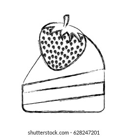 delicious cake isolated icon