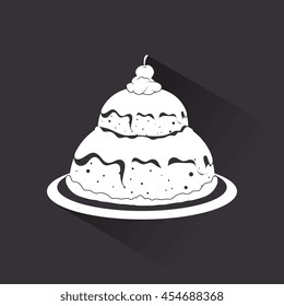 delicious cake  isolated icon design, vector illustration  graphic 