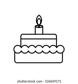 delicious cake isolated icon vector illustration design