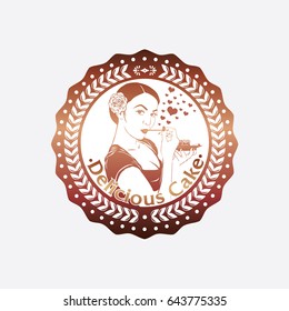 Delicious Cake Logo Vector