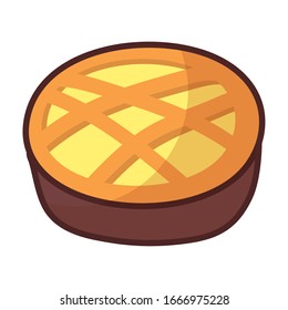 delicious cake on white background vector illustration design
