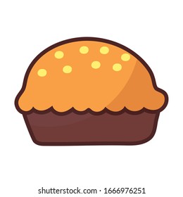 delicious cake on white background vector illustration design