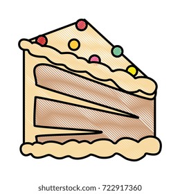 delicious cake portion icon