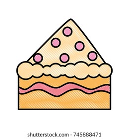 delicious cake portion icon