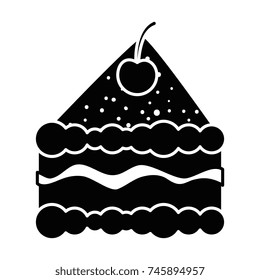 delicious cake portion icon