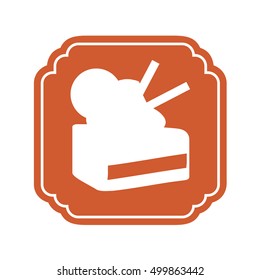 delicious cake portion sweet icon vector illustration design