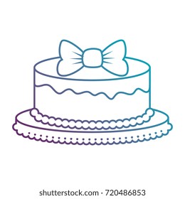 delicious cake with ribbon