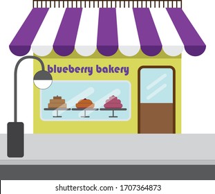 delicious cake shop for children illüstration 