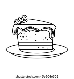 delicious cake sweet icon