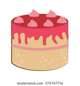 delicious cake sweet icon