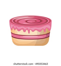 delicious cake sweet icon vector illustration design