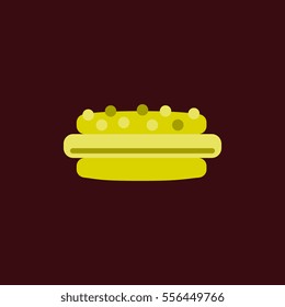 delicious cake vector flat icon