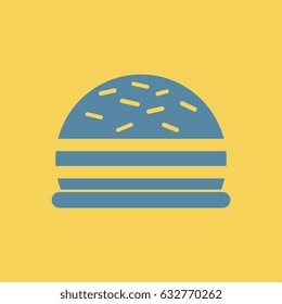 delicious cake vector flat icon