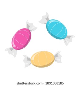 Delicious Candies Vector Isolated Colorful Sweets Stock Vector (Royalty ...