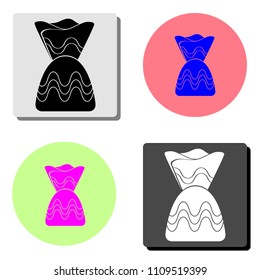 Delicious candy. simple flat vector icon illustration on four different color backgrounds