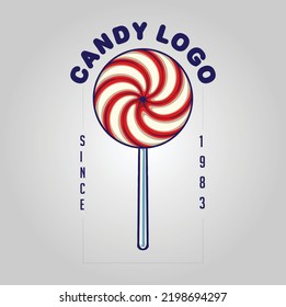 Delicioso caramelo dulce ilustración del logotipo ilustraciones vectoriales para su trabajo logotipo, camiseta de mercancía, pegatinas y diseños de etiquetas, afiche, tarjetas de felicitación compañía o marcas comerciales publicitarias