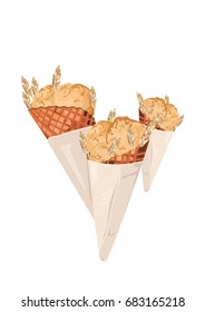 Delicious cereal ice cream.