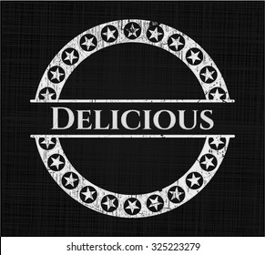 Delicious chalkboard emblem