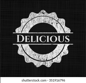 Delicious chalkboard emblem