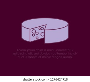 delicious cheese isolated icon