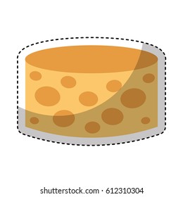 delicious cheese isolated icon
