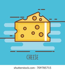 delicious cheese isolated icon
