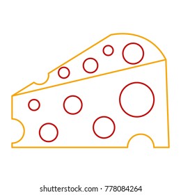 delicious cheese isolated icon