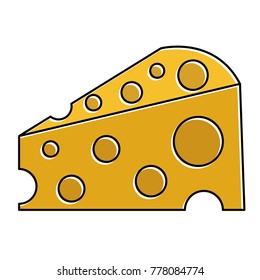 delicious cheese isolated icon