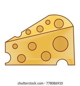 delicious cheese isolated icon
