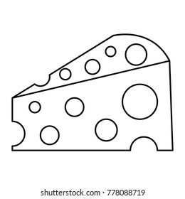 delicious cheese isolated icon