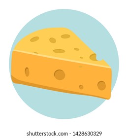 delicious cheese isolated illustration eps10