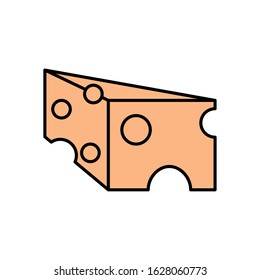delicious cheese portion isolated icon vector illustration design