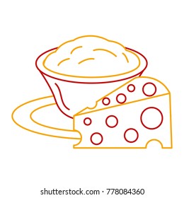 delicious cheese with sauce