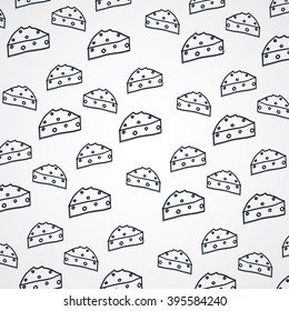 delicious cheese sketch theme vector art illustration
